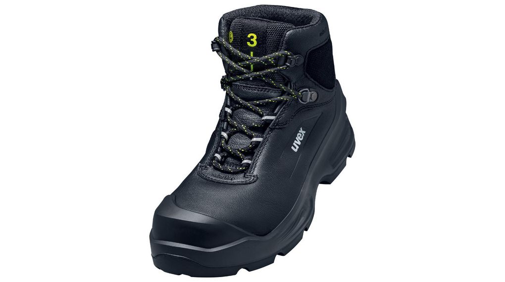Uvex 3 Black Composite Toe Capped Unisex Safety Boots10, EU 44EN ISO 20345:2011