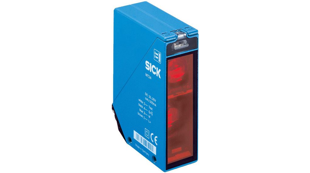 SICK Background Suppression Photoelectric Sensor, Rectangular Sensor PNP 500us 100mA LED IP67