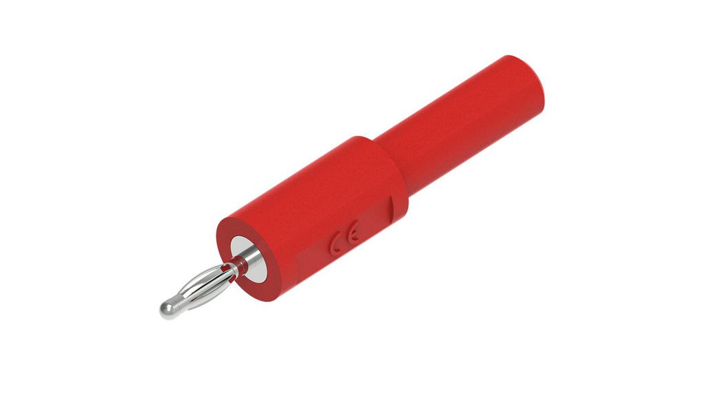 Electro PJP Red, Female to Male Banana adapter and Nickel Plated
