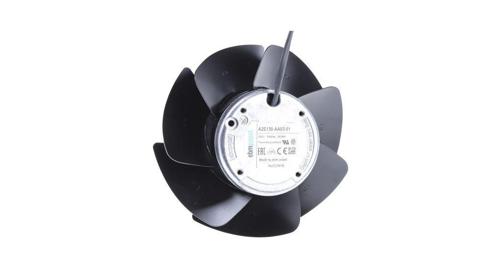 A2S130 Series Axial Fan, 230 V ac, AC Operation, 340m³/h, 45W, 310mA Max, IP20, 138.3 x 56.9mm