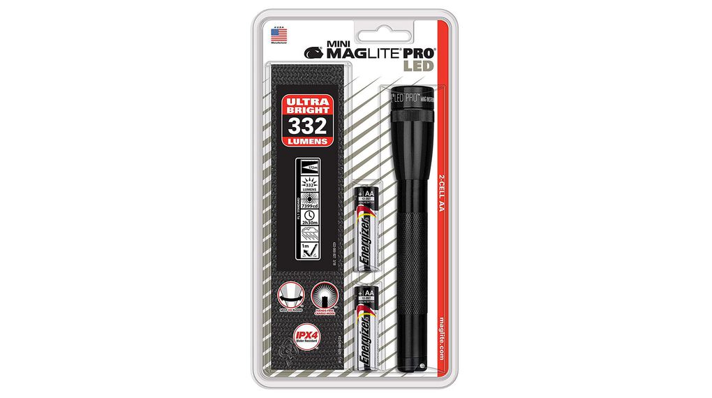 MINI MAGLITE PRO | Mag-Lite Torch, LED, 2x AA, 332lm, |