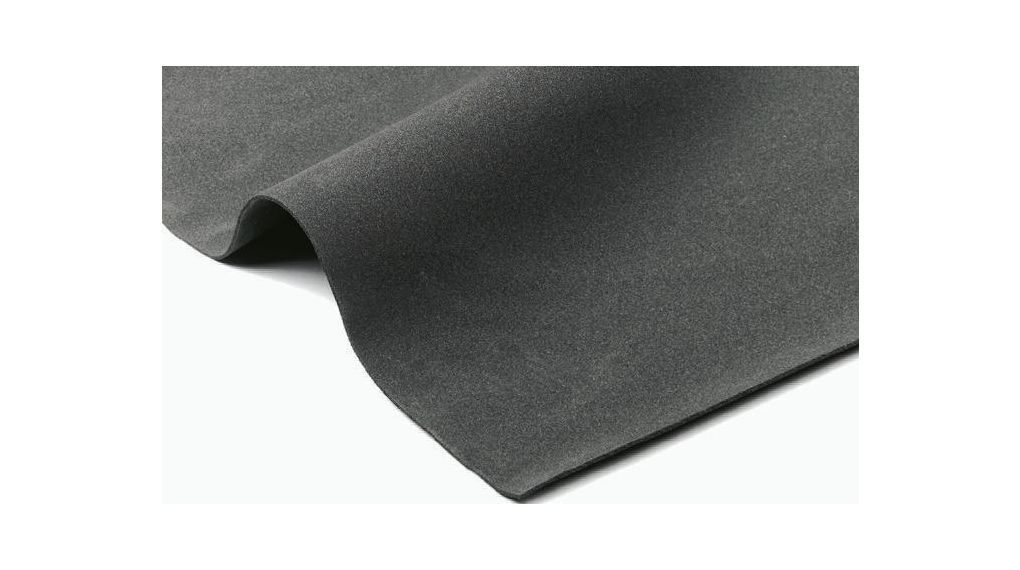 Black Neoprene Sponge Rubber Sheet, 1m x 2m x 6mm, -40°C to 85°C