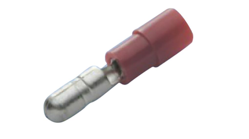 Crimp Terminal, Plug, Red, 0.5 ... 1.5mm², Polyamide, 22mm, 100 ST