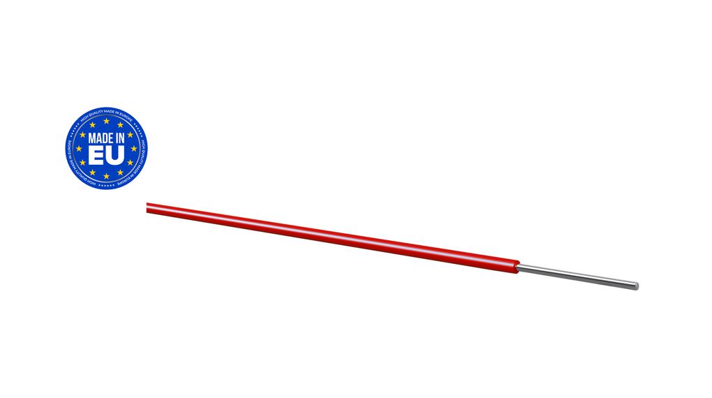 Cavo unipolare rigido PVC 0.5mm² Rame stagnato Rosso 100m