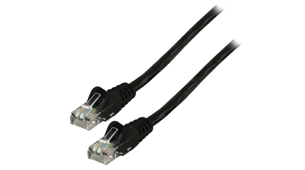 Patch Cable, RJ45 Plug - RJ45 Plug, CAT5, U/UTP, 2m, Black