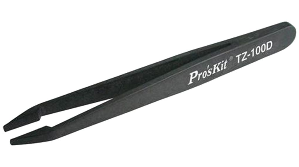 Precision Tweezers, Flat / Round, Plastic 115mm