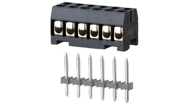 Pluggable terminal block, Right Angle, 3.5mm Pitch, 6 Poles