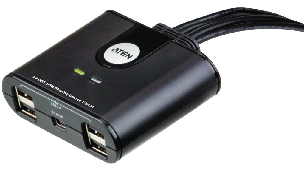 US424  Aten Switch USB, Entrées 4, Sorties 4, Fiche USB-A - Prise