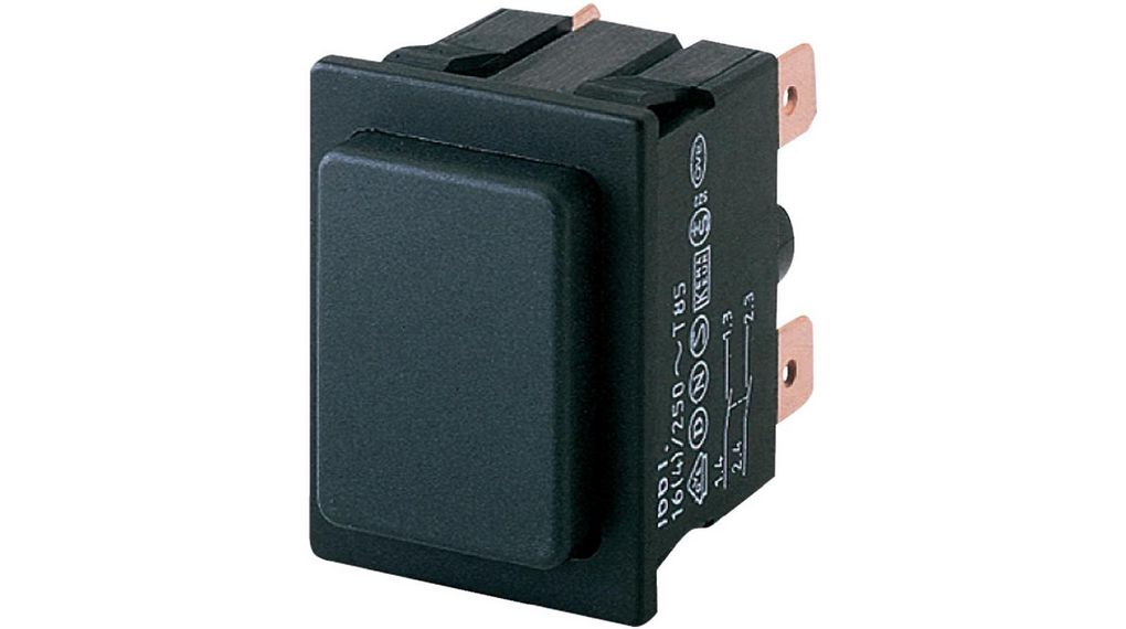 Pushbutton Switch OFF-(ON) 2NO Panel Mount Black