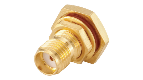 Device socket, SMA straight, SMA, Beryllium Copper, Socket, Straight, 50Ohm, Solder Terminal, Crimp Terminal