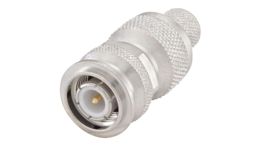 Cable plug, TNC, Brass, Plug, Straight, 50Ohm, Crimp Terminal