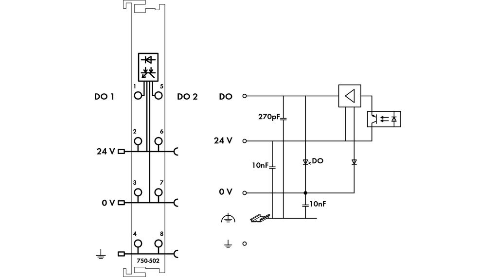 Wago 750-535 - Morsetto Di Uscita Digitale 2DO 24V DC EX I - Usato Ma In Buono Stato