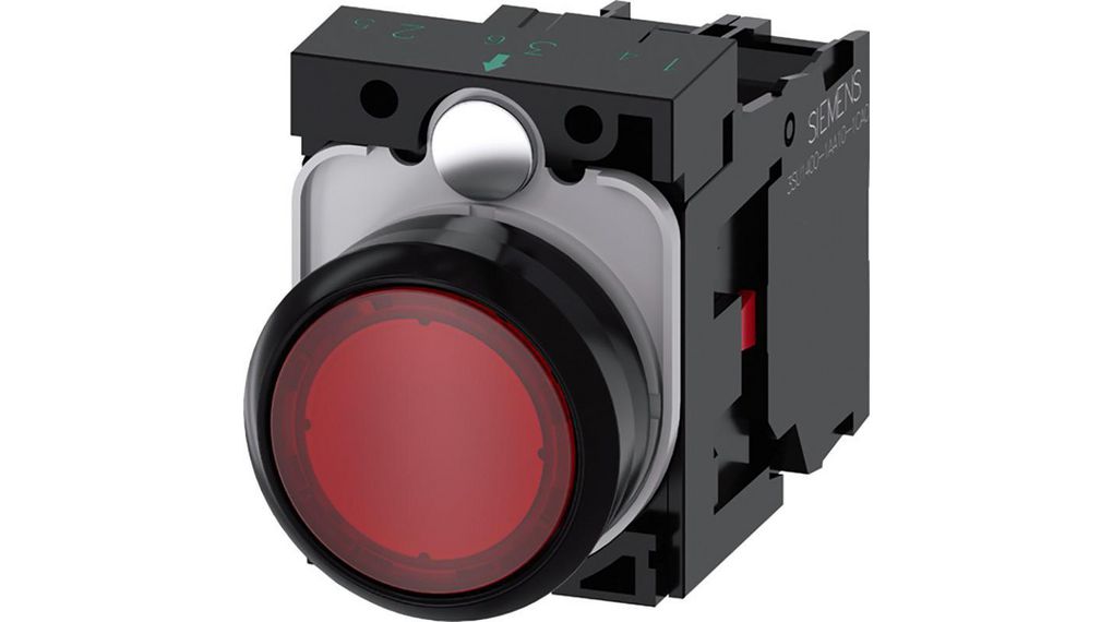 Illuminated Pushbutton Switch Momentary Function 1NC 500 V LED Red None