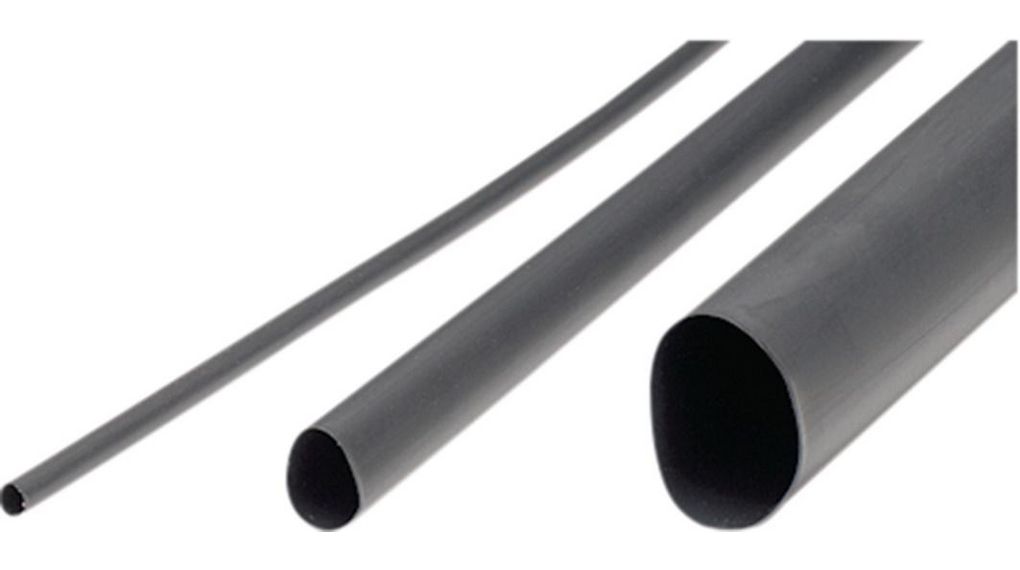 Heat-Shrink Tubing 2:1, 12.5 ... 25mm, Grey, Polyolefin, 5m