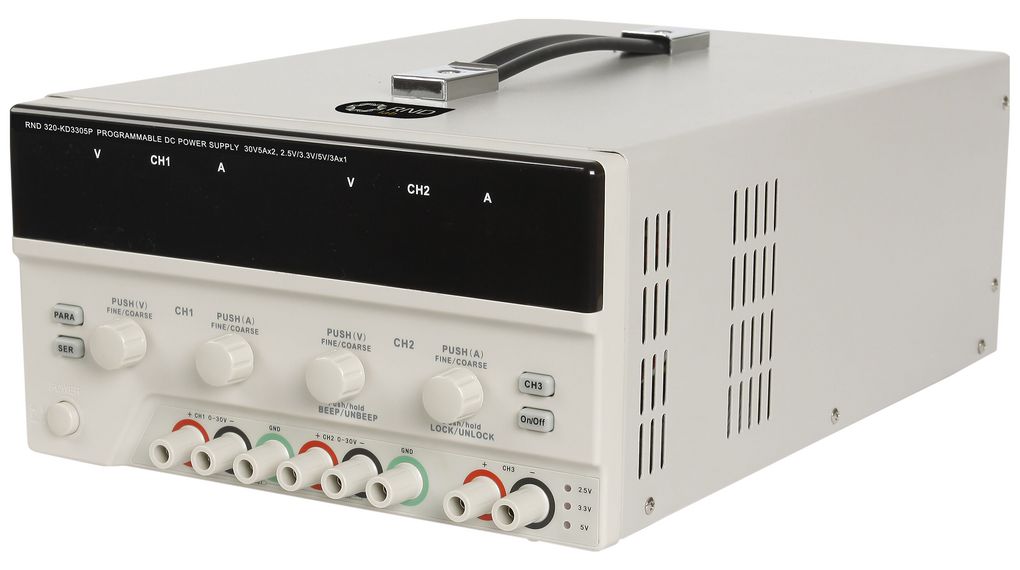 Laboratoriejævnstrømforsyning programmerbar 30V 5A 150W USB / RS232 / Ethernet Euro type C (CEE 7/16)-stik