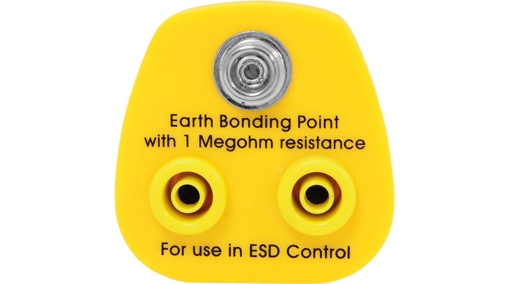 ESD Earth Bonding Plug, UK Type G (BS1363) Plug, 2x Banana Socket / 10 mm Male Stud