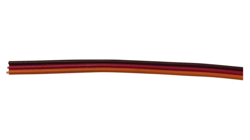 Plochý kabel, PVC 3x 0.25mm² Nestíněné 30m