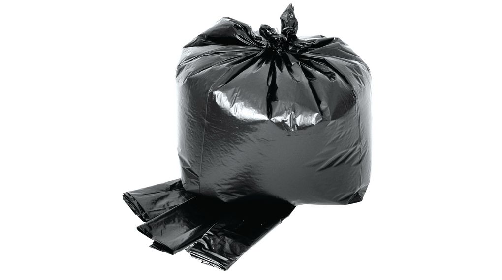 Refuse Bag 15kg, Zwart, 508x864x965mm, 200 ST