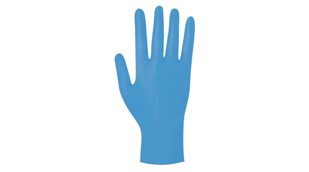 Powder Free Disposable Nitrile Gloves, Nitrile, Glove Size Medium, Blue, 100 ST