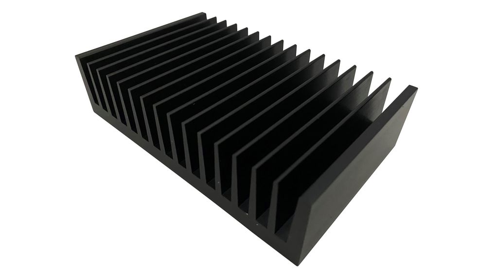 Kühlkörper Schwarz, eloxiert 0.53W/°C 200x160x40mm