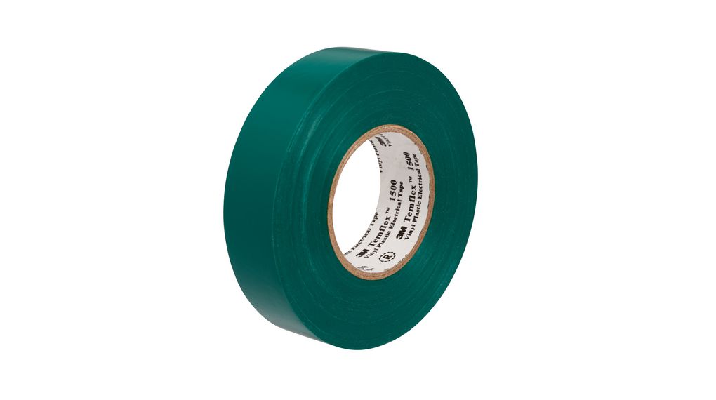 Elektrische tape van Temflex 1500 PVC 15mm x 10m Groen