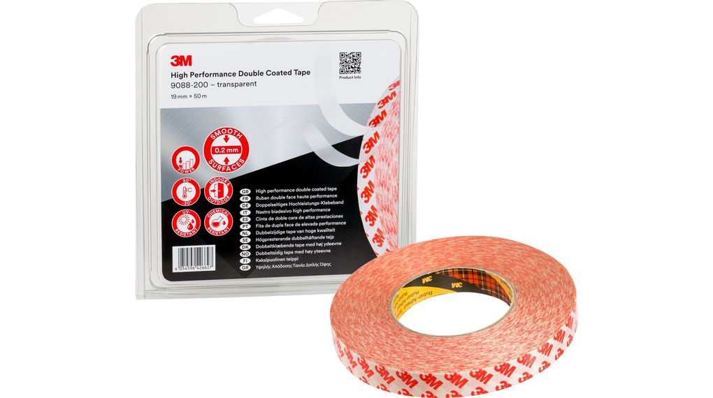Double Coated Tape 19mm x 50m Transparent