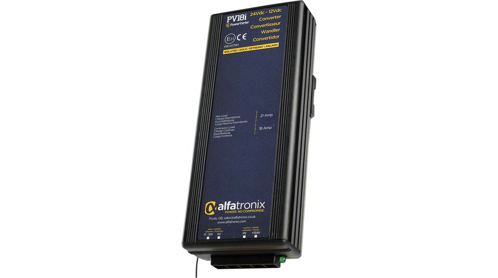 DC/DC-omvandlare, 17 ... 32V, 13.6V, 18A, 216W