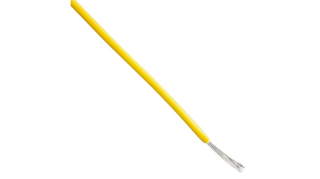 Solid Wire ECA Fluoropolymer 0.03mm² Nickel-Plated Copper Yellow 2932 305m