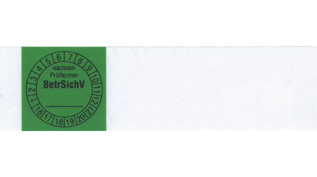 Cable Test Labels , Rectangular, Black on Green, Identification & Monitoring / Test Sign, 100pcs