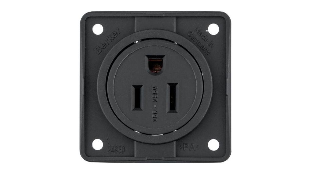 Wall Outlet INTEGRO 1x US Type B Socket Flush Mount 15A 125V Black