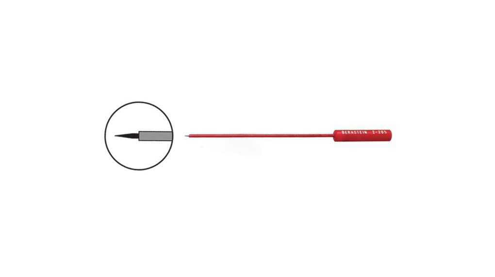 Zkušební sonda, 1 mm, červená, 155mm, Napětí, Červený