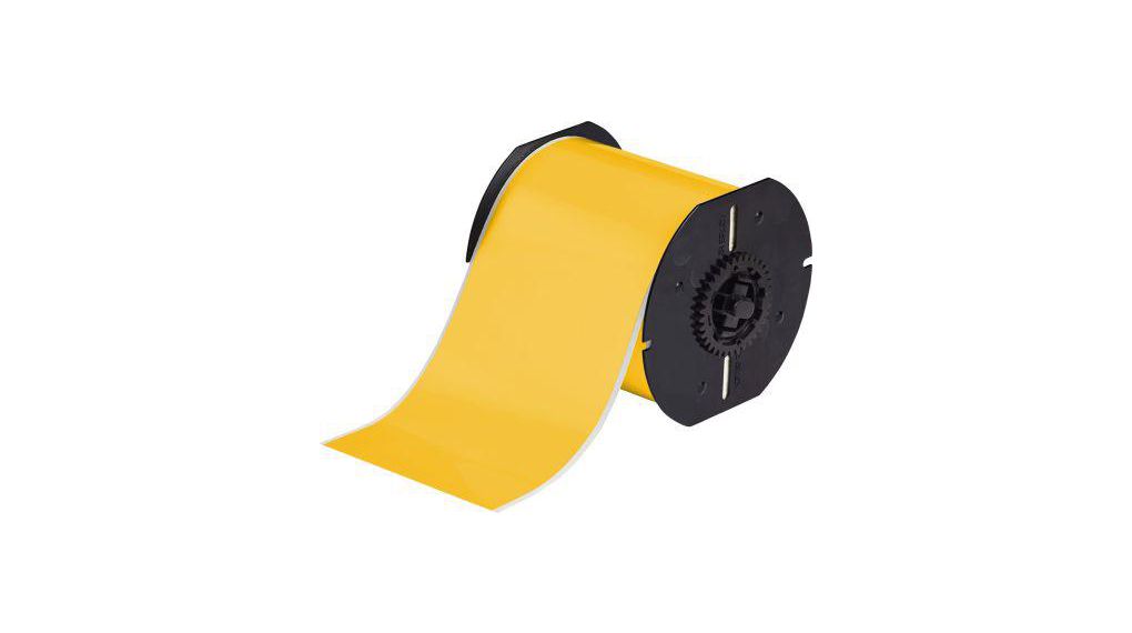 B30C-4000-595-YL | Brady B-595 Vinyl Yellow Label Roll, 101.6mm Width ...