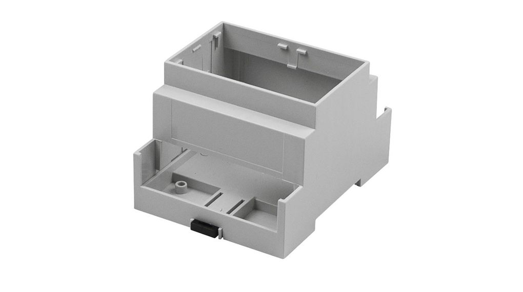 DIN-rail modulebox, formaat 4, open bovenkant, beide zijkanten open CNMB 90x71x58mm Lichtgrijs Polycarbonaat IP20