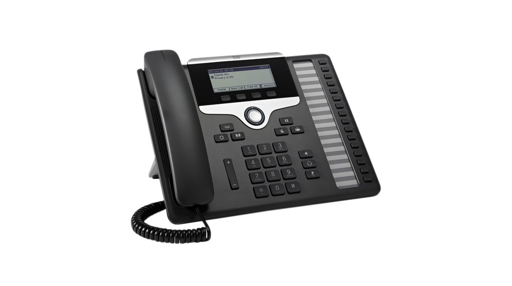 IP Telephone with Multiplatform Phone Firmware, 2x RJ45, Black