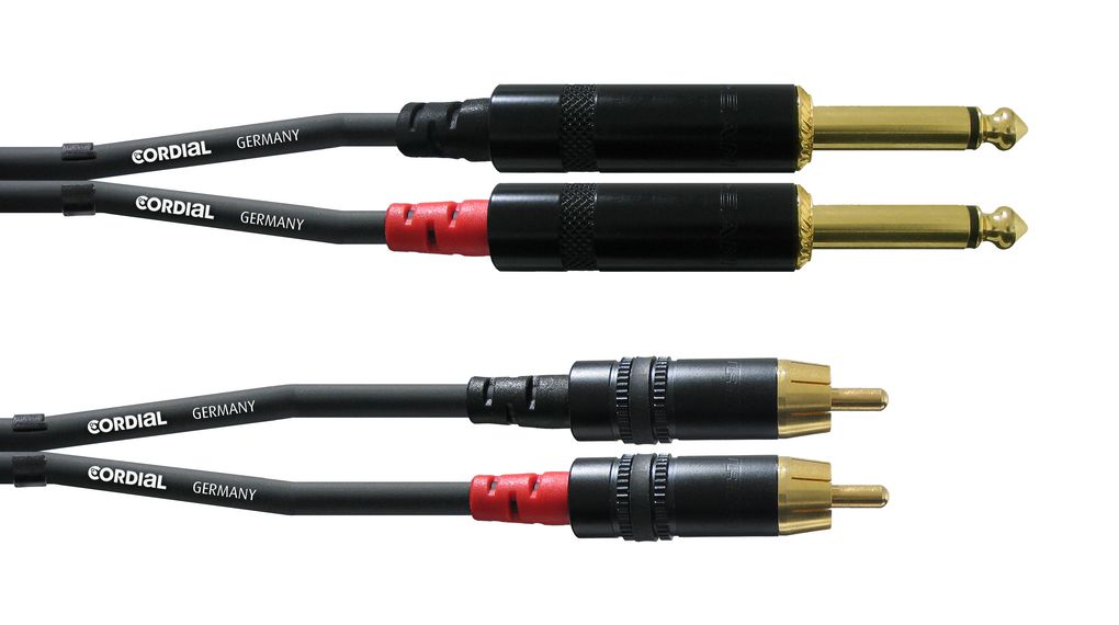 CFU1.5PC, Cordial Câble audio, Mono, Fiche jack 6.35 mm - Fiche RCA, 1.5m