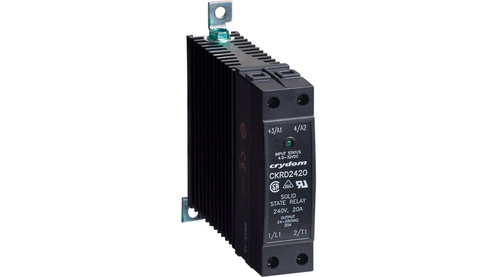 Solid State Relay Single Phase, CKR, 1NO, 30A, 280V, Clamp Terminal