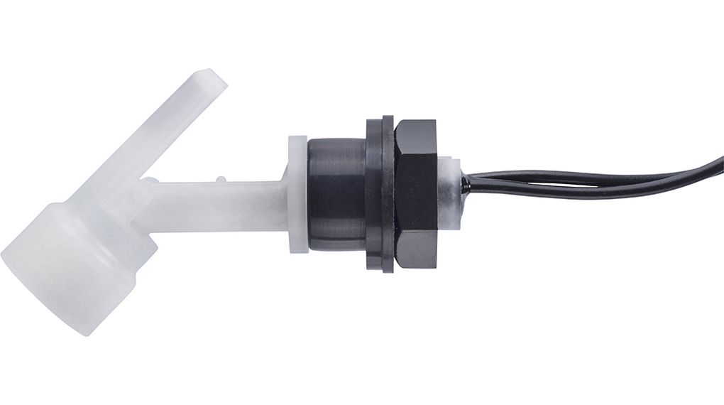 Capteur de niveau Contact de fermeture (NO) 100VA 1A 300 VAC 84mm Blanc Polypropylène (PP) Câble