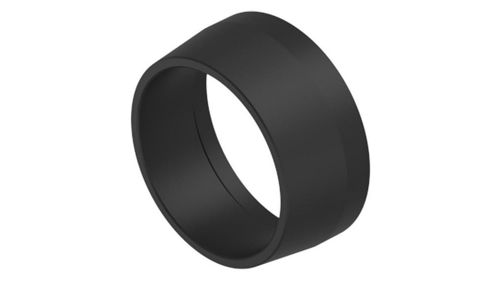 Front Ring, Plastic, Black, EAO 04 Series