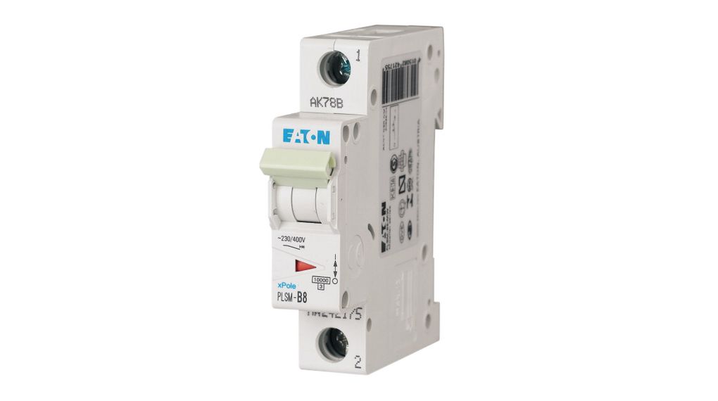 PLSM-C8-MW | Eaton Miniature Circuit Breaker, C, 8A, 440V, IP20 ...