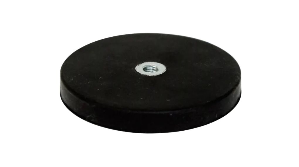 Rubber Covered Magnet, M4, Rund, Neodym, 43 x 6mm