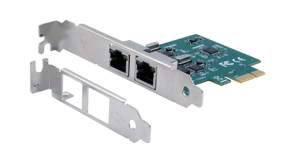 Netzwerk-Adapter, 2x RJ45, PCIe, PCI-E x16