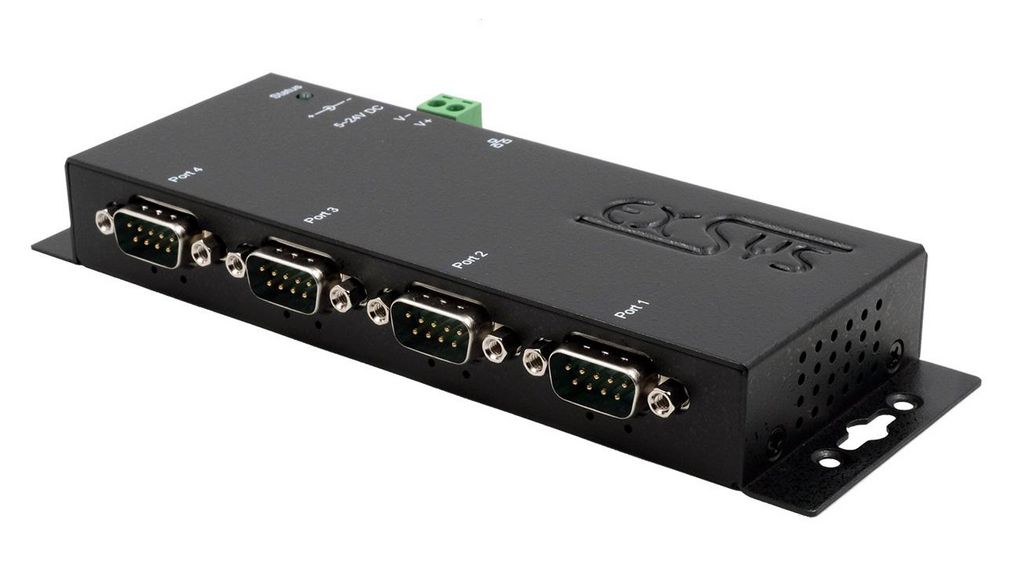 Serial Device Server, 100Mbps, Serial Ports - 2, RS232 / RS422 / RS485 Euro Type C (CEE 7/16) Plug
