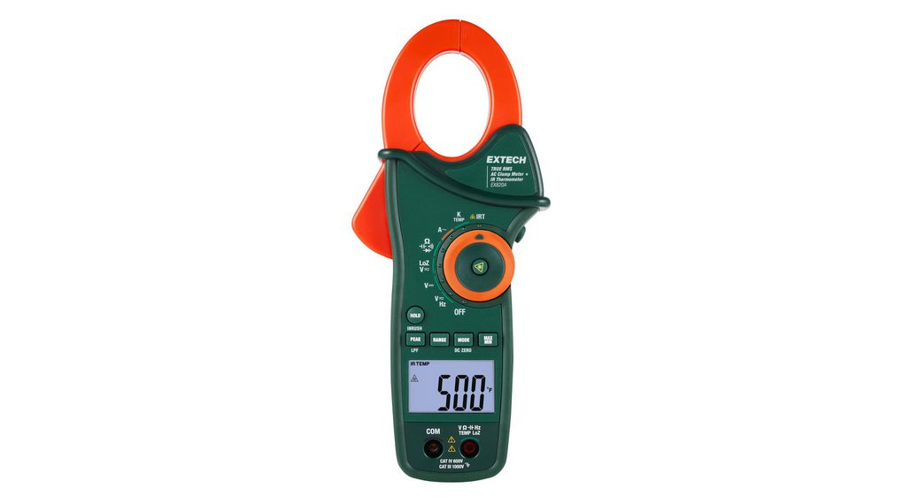 Digital tångmultimeter med IR-termometer True-RMS 1kV 1kA 100kHz 60MOhm 40000uF