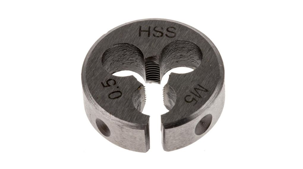 M5 Thread Die 215782 | RS PRO Thread Die, M5 x 0.5mm Pitch, 13/16in od, M5 x 0.5 ...