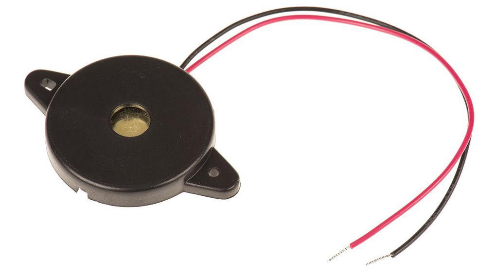 97dB Panel Mount Continuous External Piezo Buzzer, 44.5 x 30 x 5.1mm, 50V ac Max
