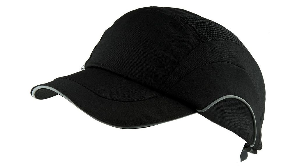 Black Standard Peak Safety Cap, HDPE Protective Material
