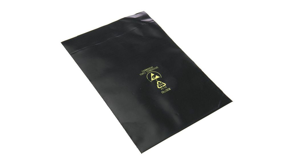 Black Conductive Bag 203mm(W)x 127mm(L), Paket med 10 delar