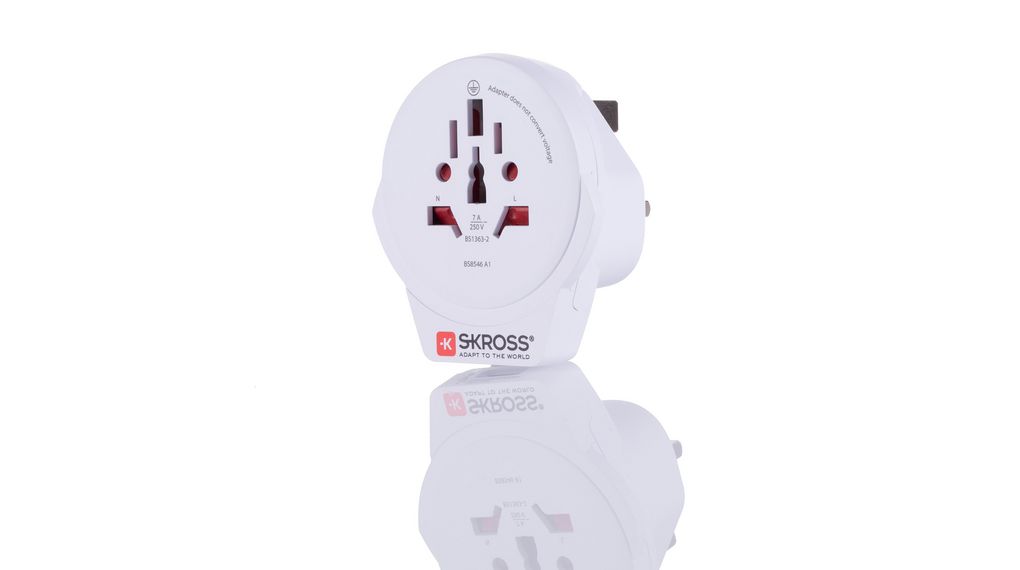 SKROSS Australia, China, Europe, Italy, Japan, Switzerland, UK, USA to UK Travel Adapter, Rated At 7A, USB