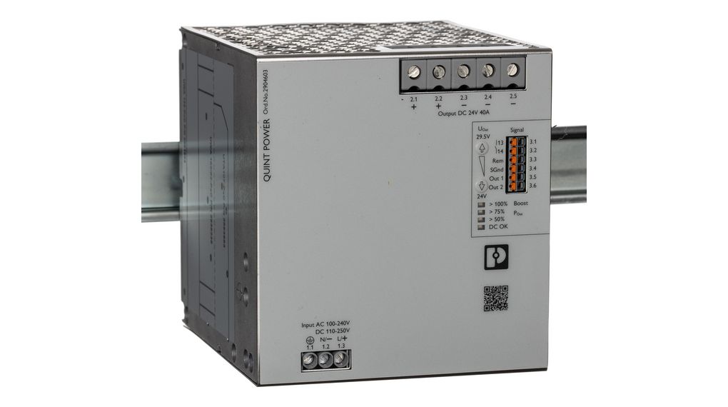 Phoenix Contact QUINT POWER Switched Mode DIN Rail Power Supply, 100 → 240 V ac / 110 → 250V dc ac, dc
