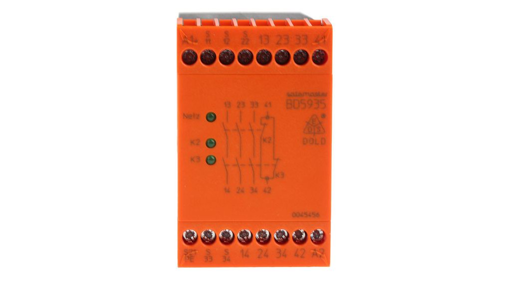Dold Safemaster BD 5935 Safety Relay 24V dc, Single/Dual-Channel 4 Safety Contacts